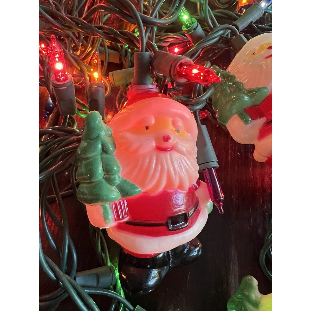 Blow Mold Santa Christmas Light Covers Set Of‎ 6 - Picture 2 of 10